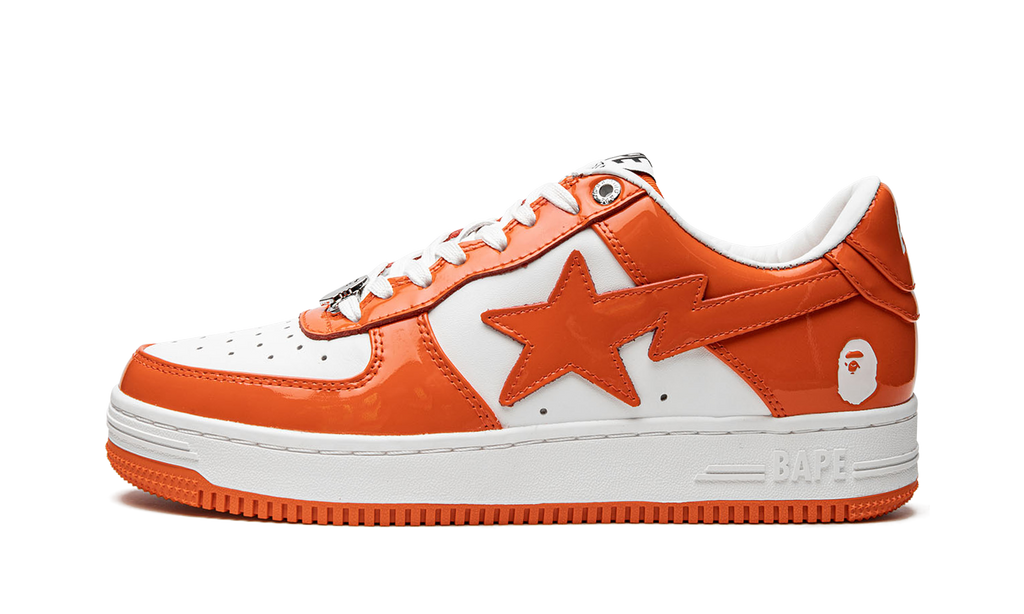 Sta Patent Leather Orange White