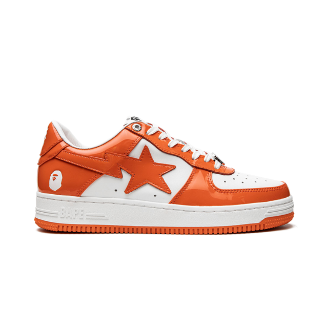 Sta Patent Leather Orange White