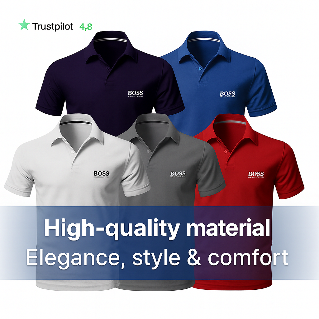 [BUY 3, GET 5] Kit 5 Polo Boss Essential