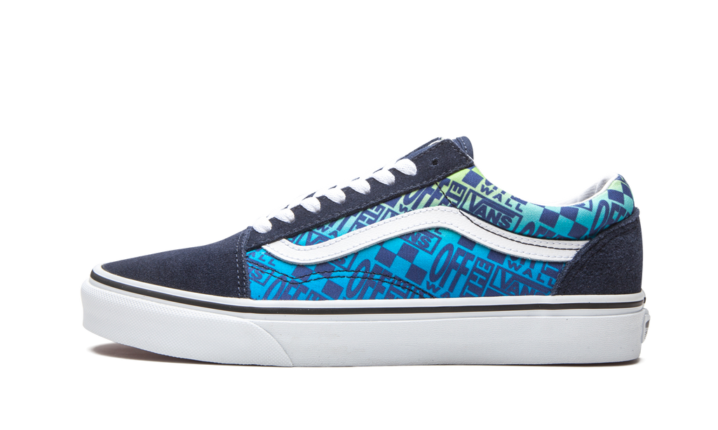 Old Skool Off the Wall Logos - Blue