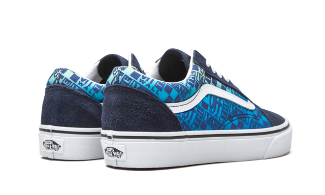 Old Skool Off the Wall Logos - Blue